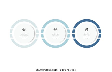 Infographic. Vector Infographic design template with icons and 3 numbers options or steps. Can be used for process diagram, presentations, workflow layout, banner, flow chart, info graph.