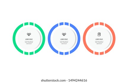 Infographic. Vector Infographic design template with icons and 3 numbers options or steps. Can be used for process diagram, presentations, workflow layout, banner, flow chart, info graph.