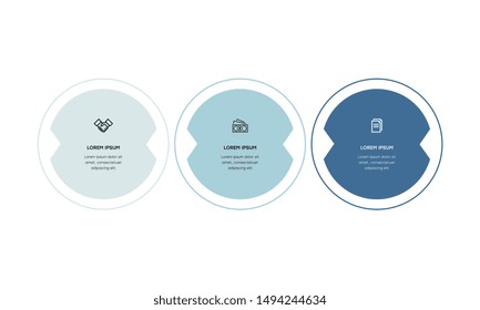 Infographic. Vector Infographic design template with icons and 3 numbers options or steps. Can be used for process diagram, presentations, workflow layout, banner, flow chart, info graph.