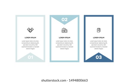 Infographic. Vector Infographic design template with icons and 3 numbers options or steps. Can be used for process diagram, presentations, workflow layout, banner, flow chart, info graph.