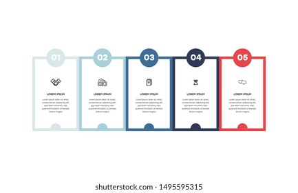 Infographic. Vector Infographic design template with icons and 5 numbers options or steps.  