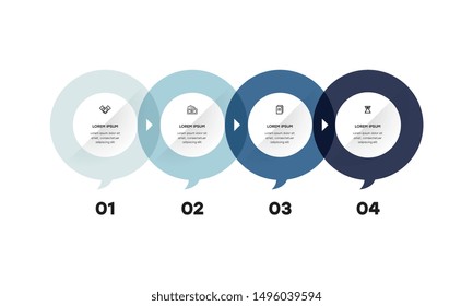 Infographic. Vector Infographic design template with icons and 4 numbers options or steps. Can be used for process diagram, presentations, workflow layout, banner, flow chart, info graph.