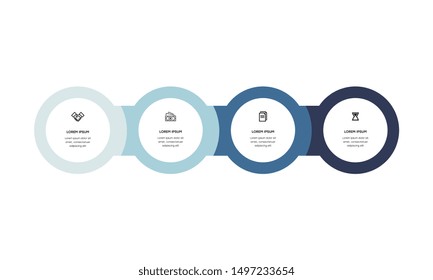 Infographic. Vector Infographic design template with icons and 4 numbers options or steps. Can be used for process diagram, presentations, workflow layout, banner, flow chart, info graph.