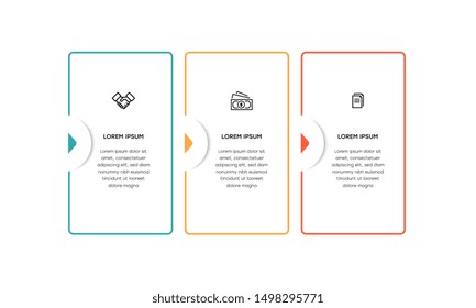 Infographic. Vector Infographic design template with icons and 3 numbers options or steps. Can be used for process diagram, presentations, workflow layout, banner, flow chart, info graph.