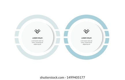 Infographic. Vector Infographic design template with icons and 2 numbers options or steps. Can be used for process diagram, presentations, workflow layout, banner, flow chart, info graph.