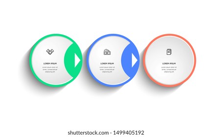 Infographic. Vector Infographic design template with icons and 3 numbers options or steps. Can be used for process diagram, presentations, workflow layout, banner, flow chart, info graph.