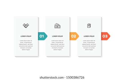 Infographic. Vector Infographic design template with icons and 3 numbers options or steps. Can be used for process diagram, presentations, workflow layout, banner, flow chart, info graph.