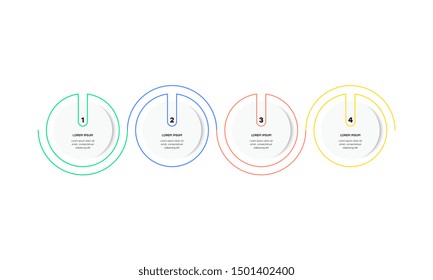 Infographic. Vector Infographic design template with icons and 4 numbers options or steps. Can be used for process diagram, presentations, workflow layout, banner, flow chart, info graph.