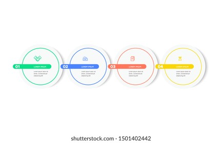 Infographic. Vector Infographic design template with icons and 4 numbers options or steps. Can be used for process diagram, presentations, workflow layout, banner, flow chart, info graph.