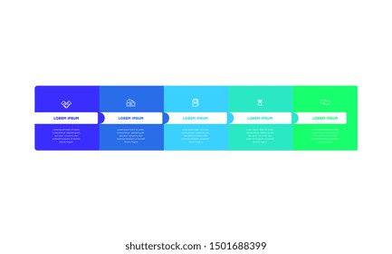 Infographic. Vector Infographic design template with icons and 5 numbers options or steps. Can be used for process diagram, presentations, workflow layout, banner, flow chart, info graph.