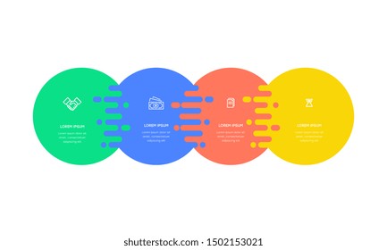 Infographic. Vector Infographic design template with icons and 4 numbers options or steps. Can be used for process diagram, presentations, workflow layout, banner, flow chart, info graph.