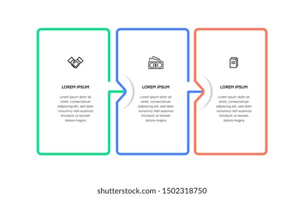 Infographic. Vector Infographic design template with icons and 3 numbers options or steps. Can be used for process diagram, presentations, workflow layout, banner, flow chart, info graph.