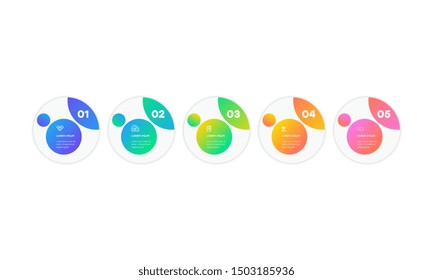 Infographic. Vector Infographic design template with icons and 5 numbers options or steps. Can be used for process diagram, presentations, workflow layout, banner, flow chart, info graph.