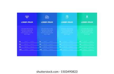 Infographic. Vector Infographic design template with icons and 4 numbers options or steps. Can be used for process diagram, presentations, workflow layout, banner, flow chart, info graph.