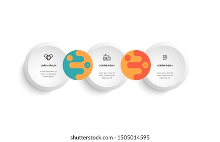 Infographic. Vector Infographic design template with icons and 3 numbers options or steps. Can be used for process diagram, presentations, workflow layout, banner, flow chart, info graph.