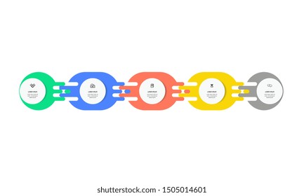 Infographic. Vector Infographic design template with icons and 5 numbers options or steps. Can be used for process diagram, presentations, workflow layout, banner, flow chart, info graph.