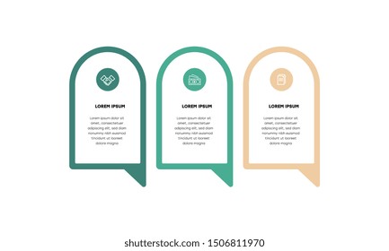 Infographic. Vector Infographic design template with icons and 3 numbers options or steps. Can be used for process diagram, presentations, workflow layout, banner, flow chart, info graph.
