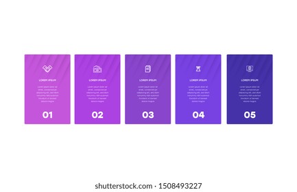 Infographic. Vector Infographic design template with icons and 5 numbers options or steps. Can be used for process diagram, presentations, workflow layout, banner, flow chart, info graph.