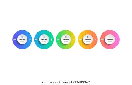 Infographic. Vector Infographic design template with icons and 5 numbers options or steps. Can be used for process diagram, presentations, workflow layout, banner, flow chart, info graph.