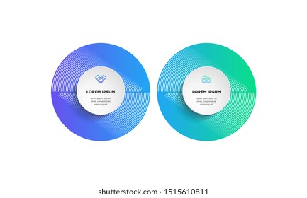 Infographic. Vector Infographic design template with icons and 2 numbers options or steps. Can be used for process diagram, presentations, workflow layout, banner, flow chart, info graph.