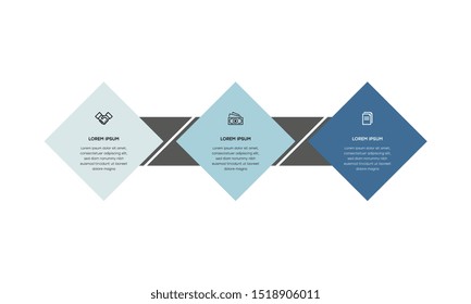 Infographic. Vector Infographic design template with icons and 3 numbers options or steps. Can be used for process diagram, presentations, workflow layout, banner, flow chart, info graph.