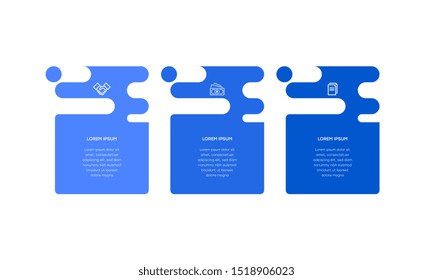 Infographic. Vector Infographic design template with icons and 3 numbers options or steps. Can be used for process diagram, presentations, workflow layout, banner, flow chart, info graph.