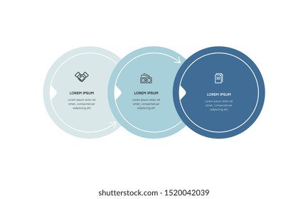 Infographic. Vector Infographic design template with icons and 3 numbers options or steps. Can be used for process diagram, presentations, workflow layout, banner, flow chart, info graph.