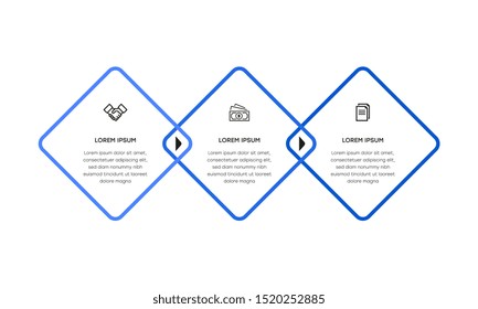 Infographic. Vector Infographic design template with icons and 3 numbers options or steps. Can be used for process diagram, presentations, workflow layout, banner, flow chart, info graph.