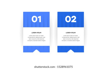 Infographic. Vector Infographic design template with icons and 2 numbers options or steps. Can be used for process diagram, presentations, workflow layout, banner, flow chart, info graph.