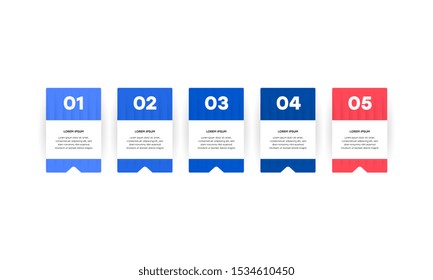 Infographic. Vector Infographic design template with icons and 5 numbers options or steps. Can be used for process diagram, presentations, workflow layout, banner, flow chart, info graph.