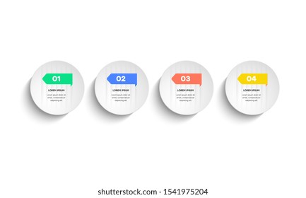 Infographic. Vector Infographic design template with icons and 4 numbers options or steps. 