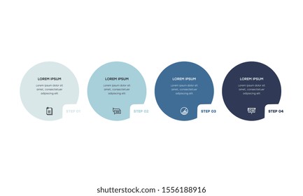 Infographic. Vector Infographic design template with icons and 4 numbers options or steps. Can be used for process diagram, presentations, workflow layout, banner, flow chart, info graph.