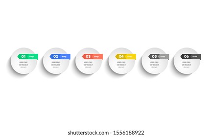 Infographic. Vector Infographic design template with icons and 6 numbers options or steps. Can be used for process diagram, presentations, workflow layout, banner, flow chart, info graph.