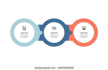 Infographic. Vector Infographic design template with icons and 3 numbers options or steps. Can be used for process diagram, presentations, workflow layout, banner, flow chart, info graph.