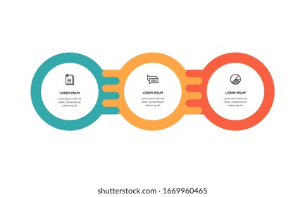 Infographic. Vector Infographic design template with icons and 3 numbers options or steps. Can be used for process diagram, presentations, workflow layout, banner, flow chart, info graph.