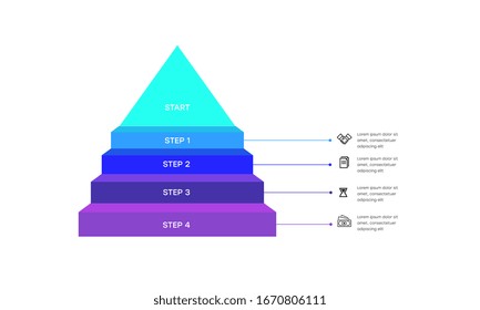 Infographic. Vector Infographic design template with icons and 4 numbers options or steps. Can be used for process diagram, presentations, workflow layout, banner, flow chart, info graph.