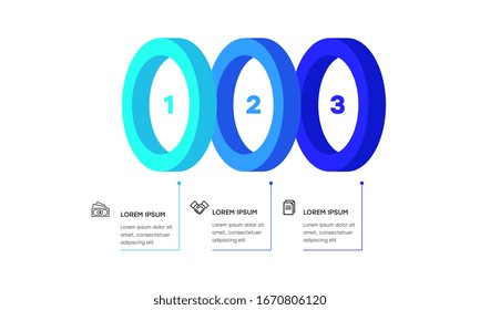 Infographic. Vector Infographic design template with icons and 3 numbers options or steps. Can be used for process diagram, presentations, workflow layout, banner, flow chart, info graph.