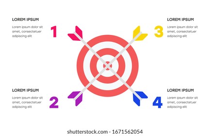 Infographic. Vector Infographic design template with icons and 4 numbers options or steps. Can be used for process diagram, presentations, workflow layout, banner, flow chart, info graph.