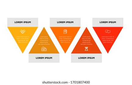 Infographic. Vector Infographic design template with icons and 5 numbers options or steps. Can be used for process diagram, presentations, workflow layout, banner, flow chart, info graph.