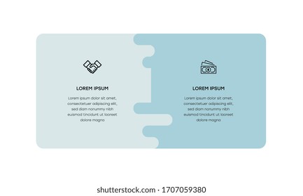 Infographic. Vector Infographic design template with icons and 2 numbers options or steps. Can be used for process diagram, presentations, workflow layout, banner, flow chart, info graph.