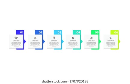 Infographic. Vector Infographic design template with icons and 6 numbers options or steps. Can be used for process diagram, presentations, workflow layout, banner, flow chart, info graph.