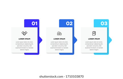 Infographic. Vector Infographic design template with icons and 3 numbers options or steps. Can be used for process diagram, presentations, workflow layout, banner, flow chart, info graph.