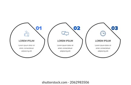 Infographic. Vector Infographic design template with icons and 3 numbers options or steps. Can be used for process diagram, presentations, workflow layout, banner, flow chart, info graph.