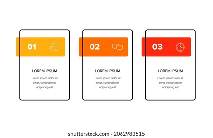 Infographic. Vector Infographic design template with icons and 3 numbers options or steps. Can be used for process diagram, presentations, workflow layout, banner, flow chart, info graph.