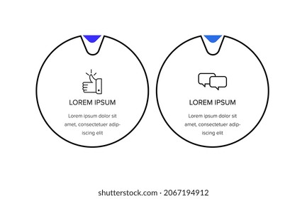 Infographic. Vector Infographic design template with icons and 2 numbers options or steps. Can be used for process diagram, presentations, workflow layout, banner, flow chart, info graph.