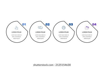 Infographic. Vector Infographic design template with icons and 4 numbers options or steps. Can be used for process diagram, presentations, workflow layout, banner, flow chart, info graph.