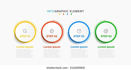 Infographic vector design template with icons and 4 options or steps. Can be used for process diagram, presentations, workflow layout, banner, flow chart. Eps10