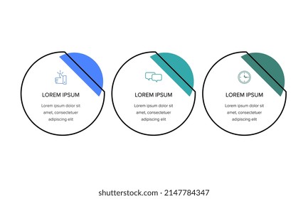 Infographic. Vector Infographic design template with icons and 3 numbers options or steps. Can be used for process diagram, presentations, workflow layout, banner, flow chart, info graph.