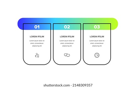 Infographic. Vector Infographic design template with icons and 3 numbers options or steps. Can be used for process diagram, presentations, workflow layout, banner, flow chart, info graph.