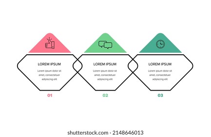 Infographic. Vector Infographic design template with icons and 3 numbers options or steps. Can be used for process diagram, presentations, workflow layout, banner, flow chart, info graph.
